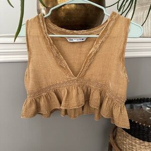 Zara Ruffled Crop Top